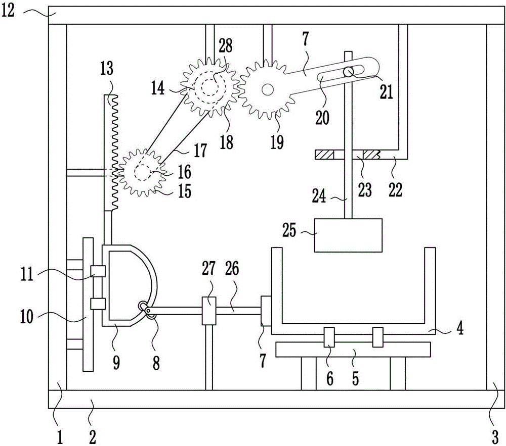 Abandoned mold gear type breaking device for shoe industry