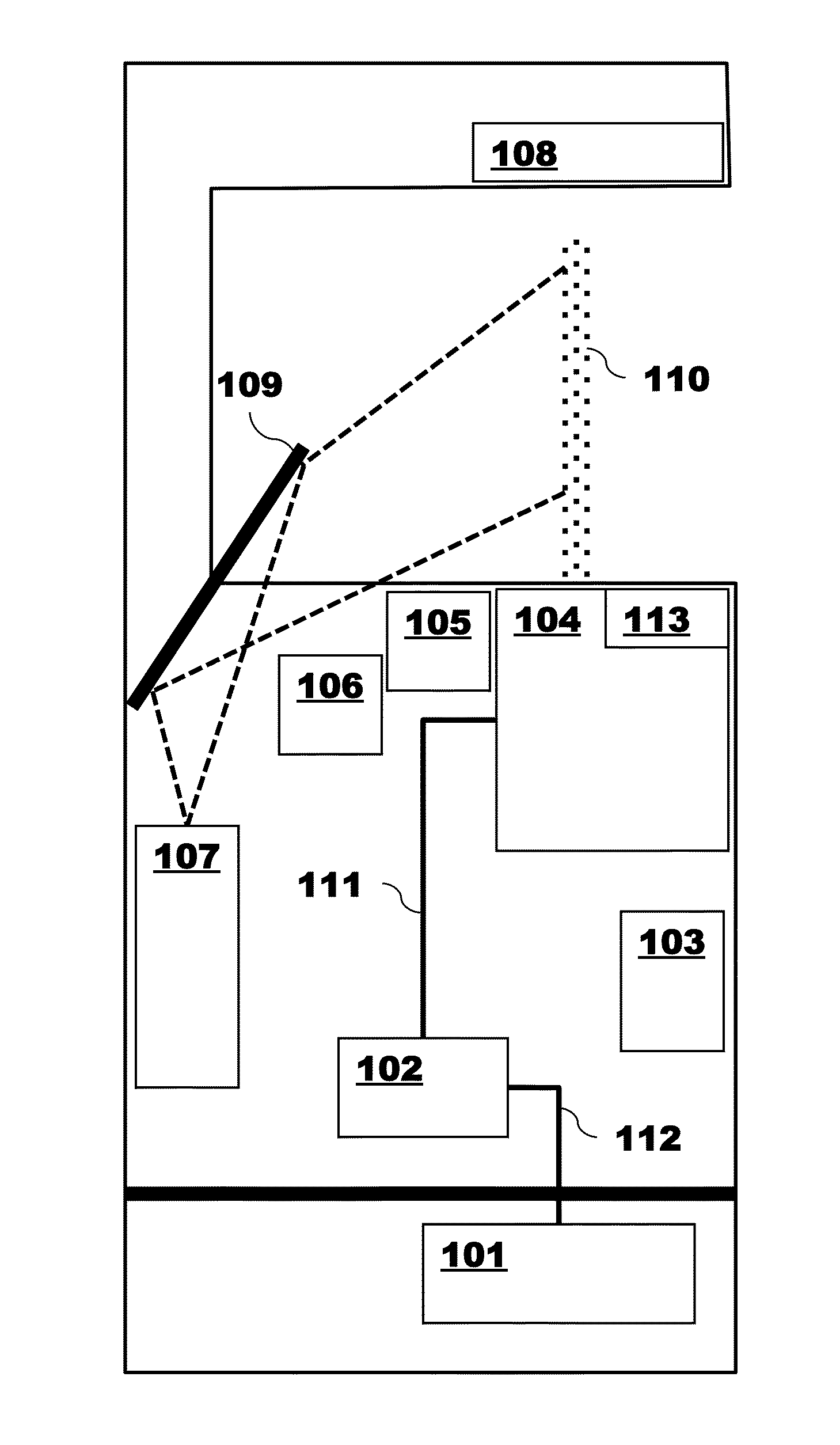 Projection display device with vapor medium screen