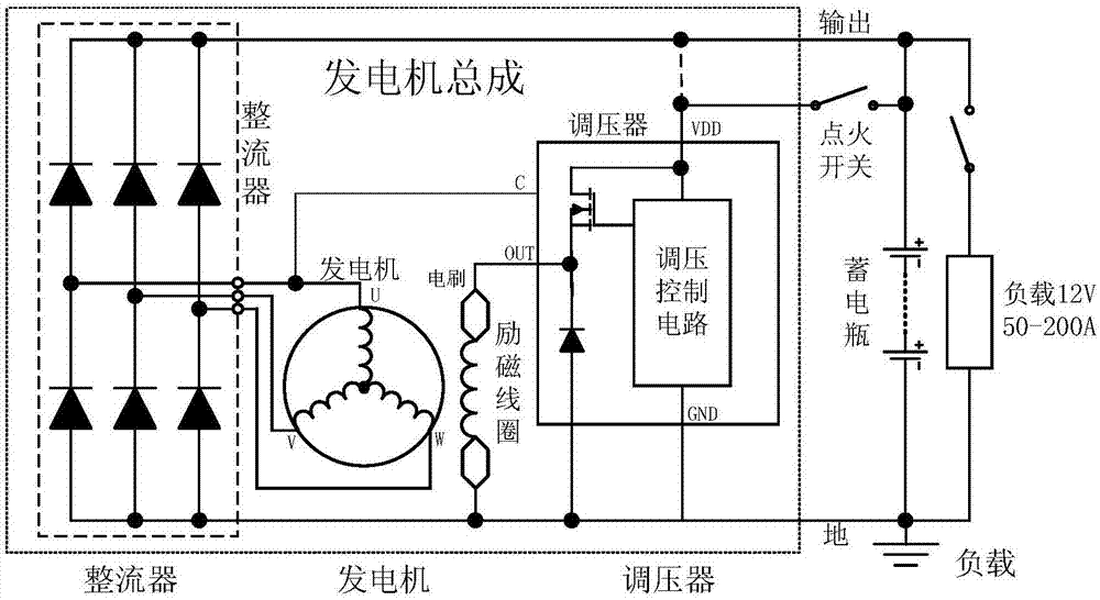 Vehicle applied power supply system and active mixing rectifier and control method