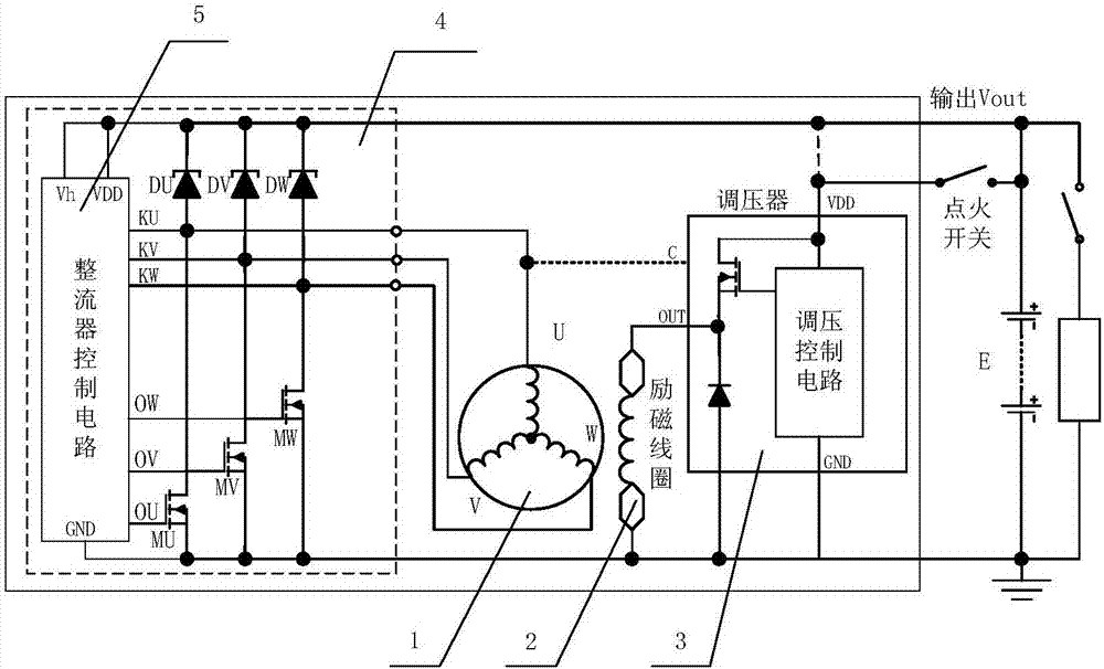 Vehicle applied power supply system and active mixing rectifier and control method