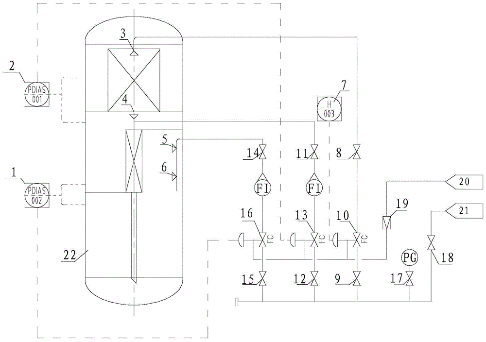 Nitrogen oxide separation device that can realize automatic online cleaning