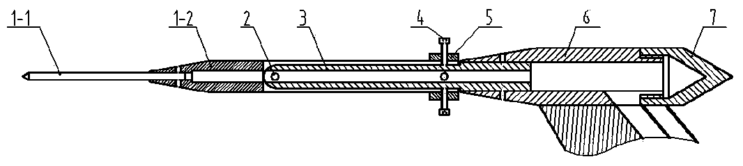 A device for accurately measuring the deflection angle of the local airflow in the transonic test section of the wind tunnel