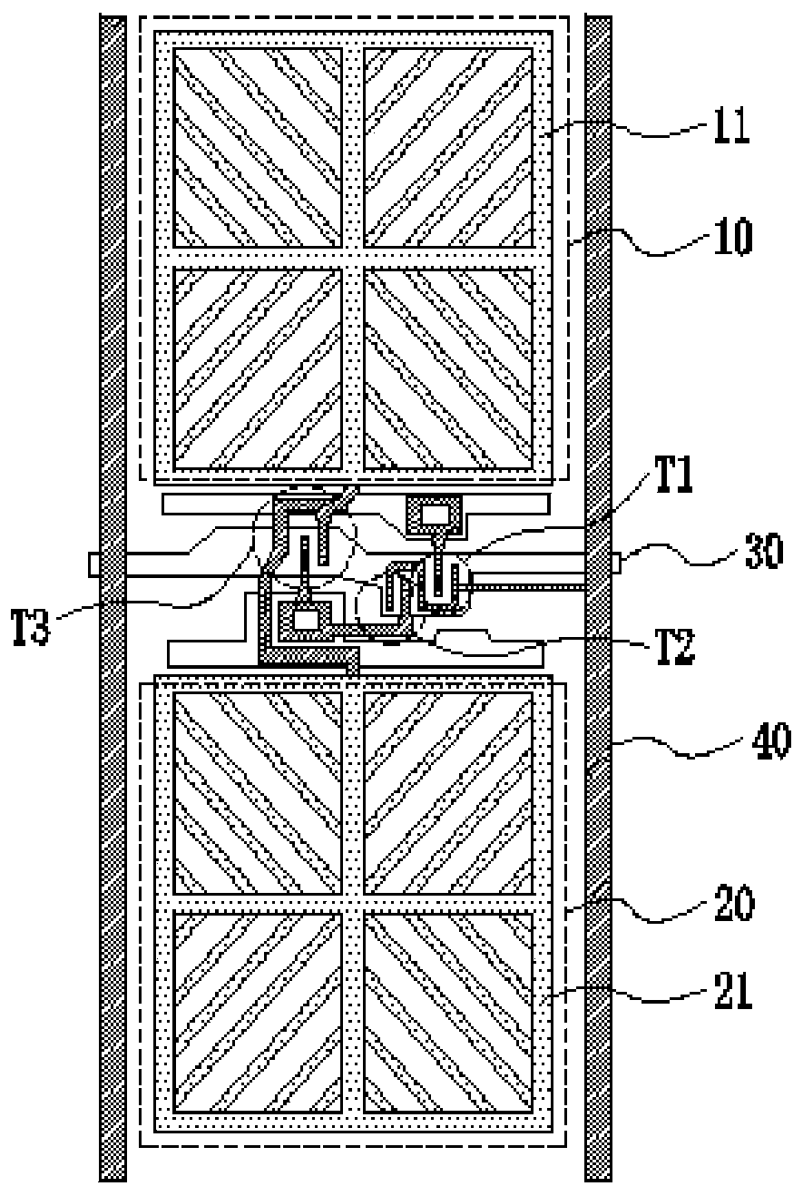 Display panel with multidomain pixel structure