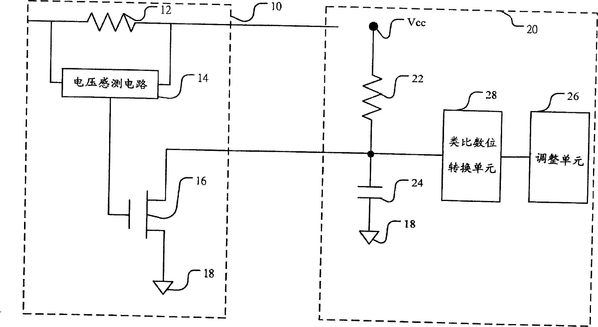 Circuit and method for regulating portable device work efficiency according to power converter specification