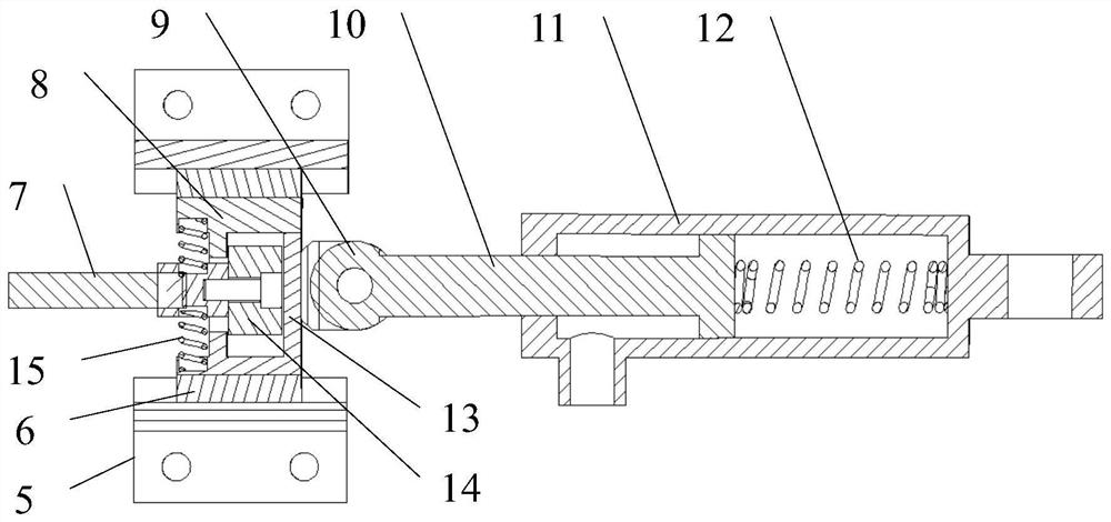 Limiting plug pin and drill rod mechanical arm applying limiting plug pin