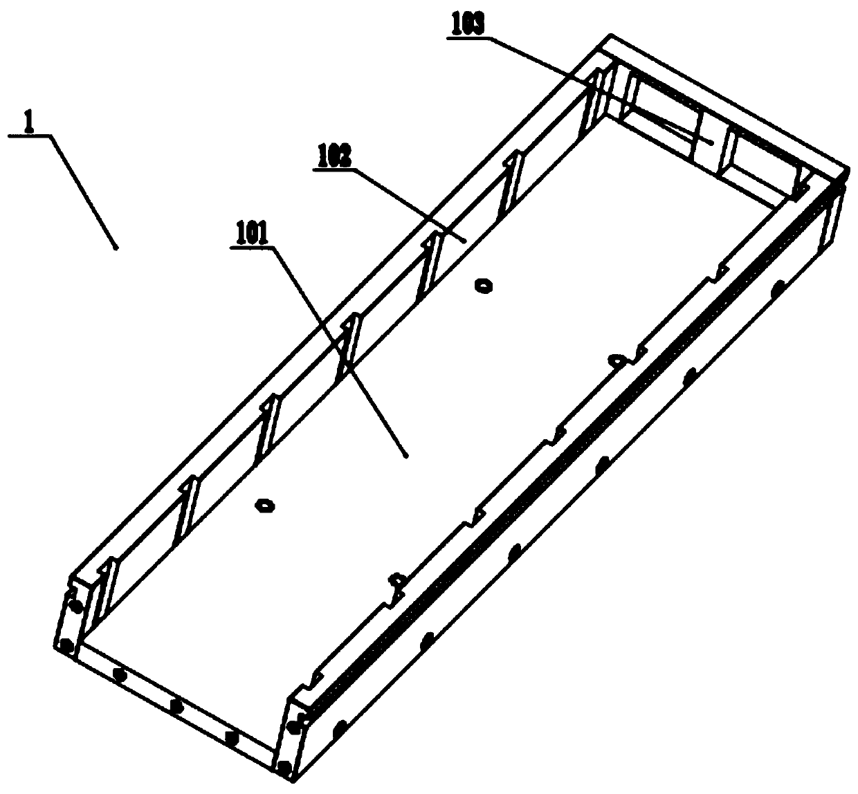 Assembly tooling and assembly method for series magnetic pole boxes of large-scale motor rotor