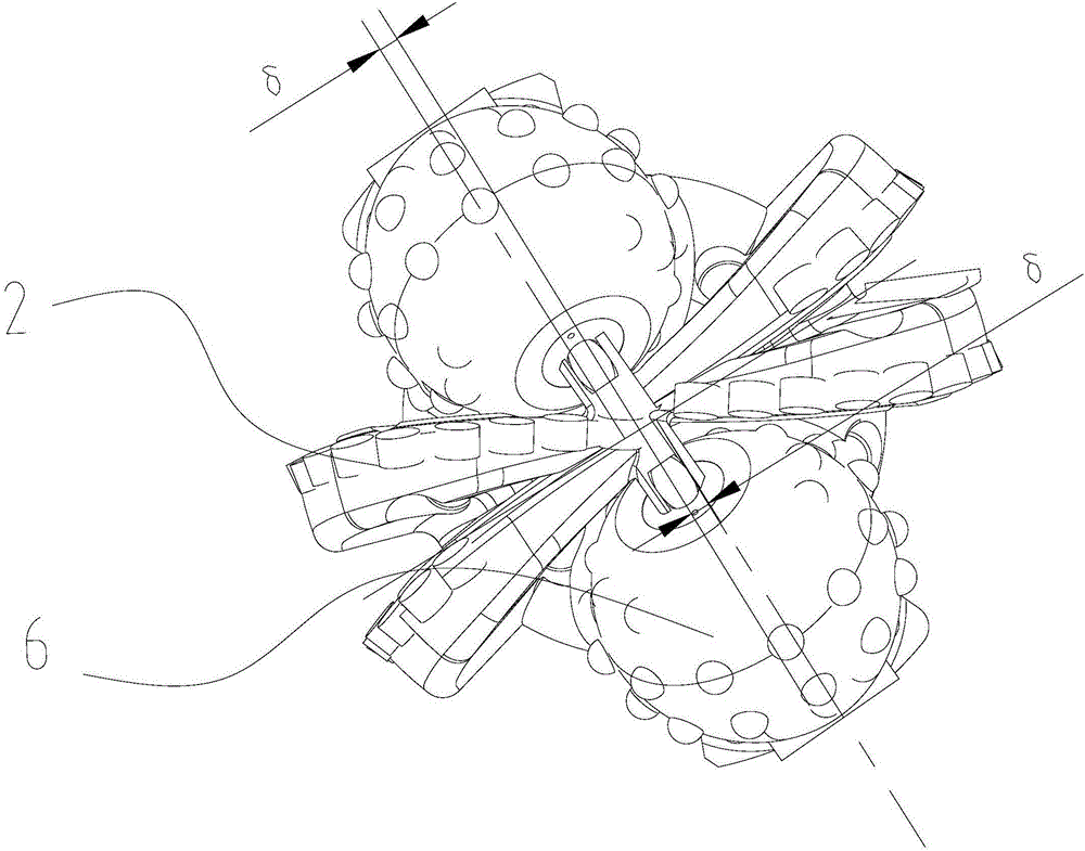 Double-bearing simply supported beam type rock breaking hob and mixed PDC drill bit thereof