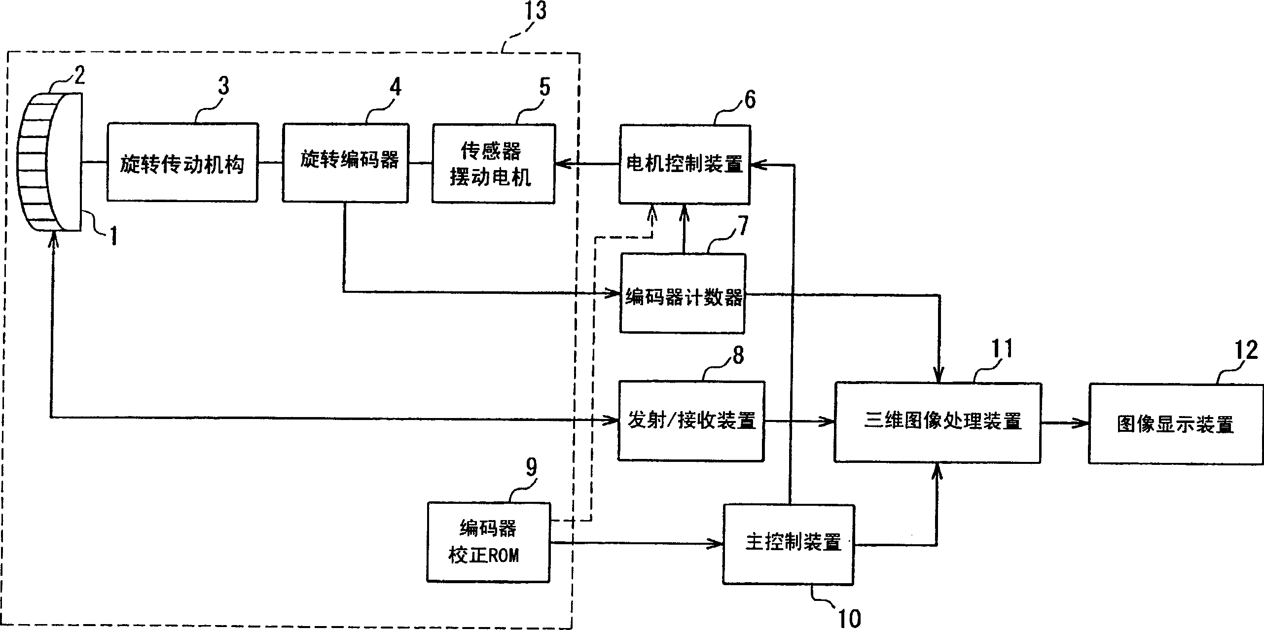 Ultrasonic probe and ultrasonographic device