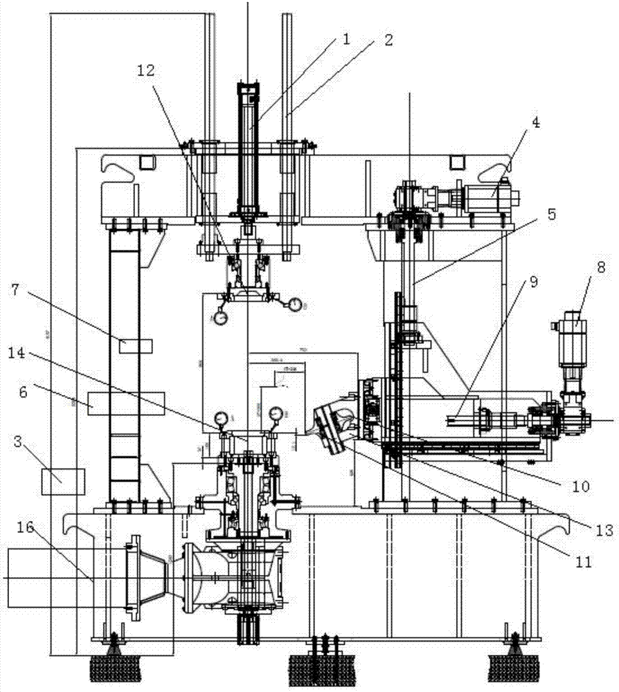 Light single-wheel spinning device for aluminum alloy wheel