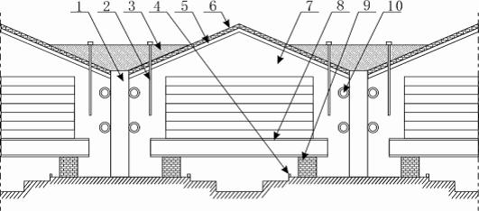 Curing kiln of light aggregate concrete hollow partition board