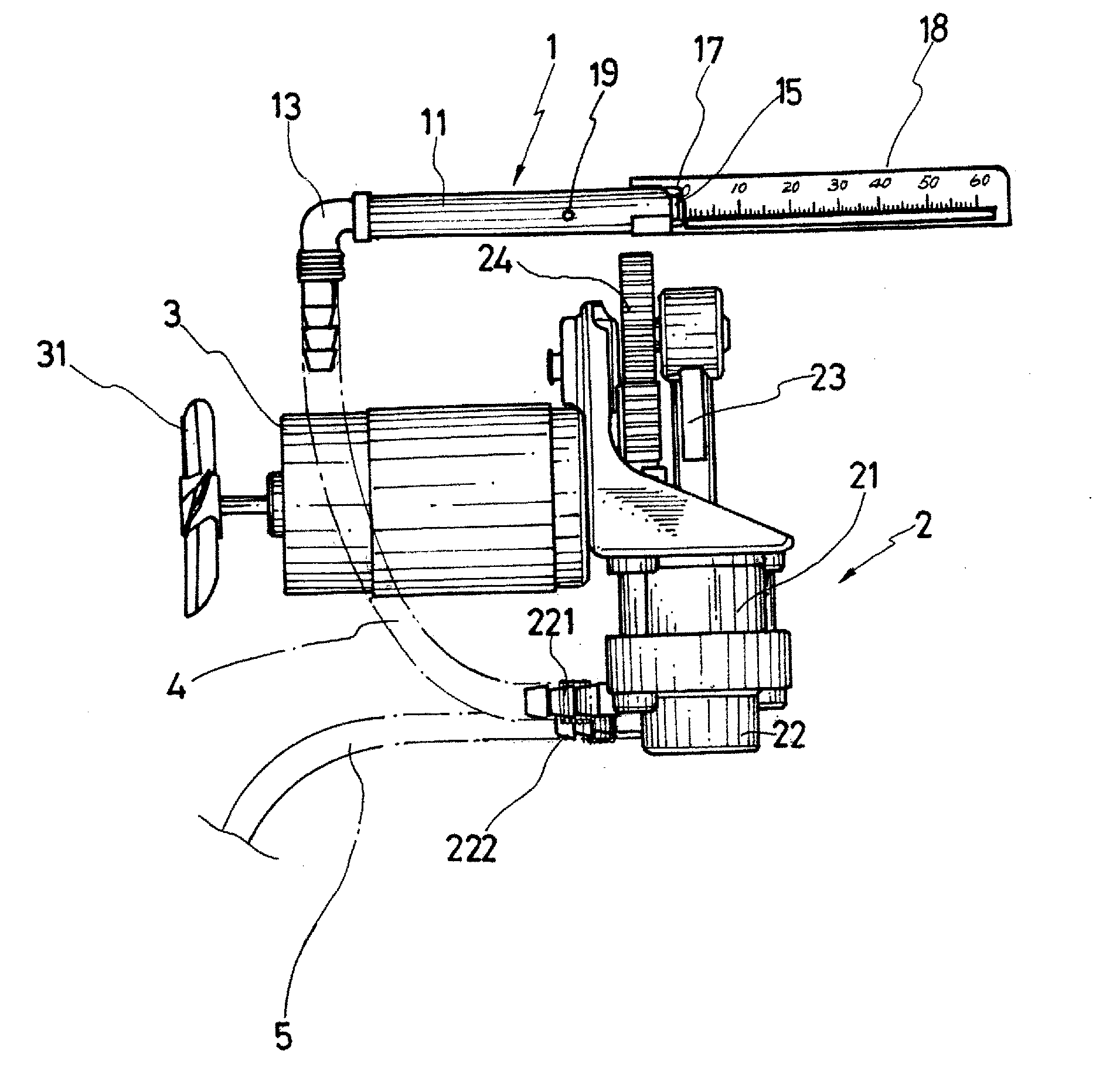 Pressure indication device of inflation machine with safety pressure relief