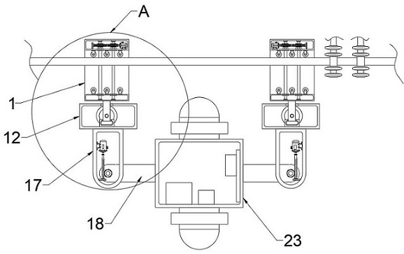 Monorail moving mechanism and power grid inspection device