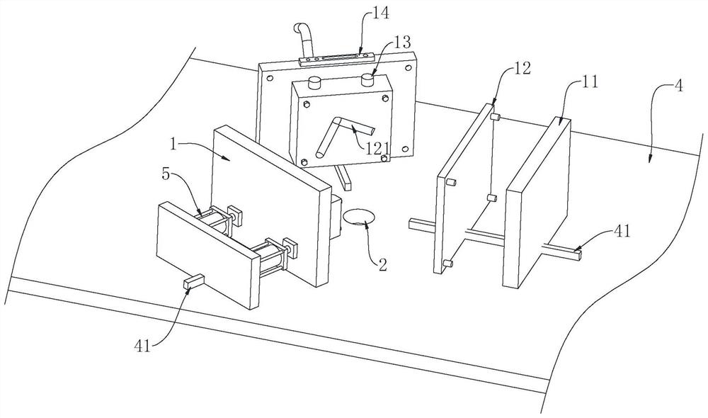 Mounting structure of water pressure testing equipment for building construction and testing equipment