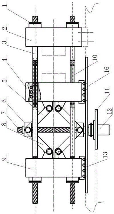 A mold clamping mechanism of an injection molding machine driven by a diamond-shaped connecting rod and a double-wire screw