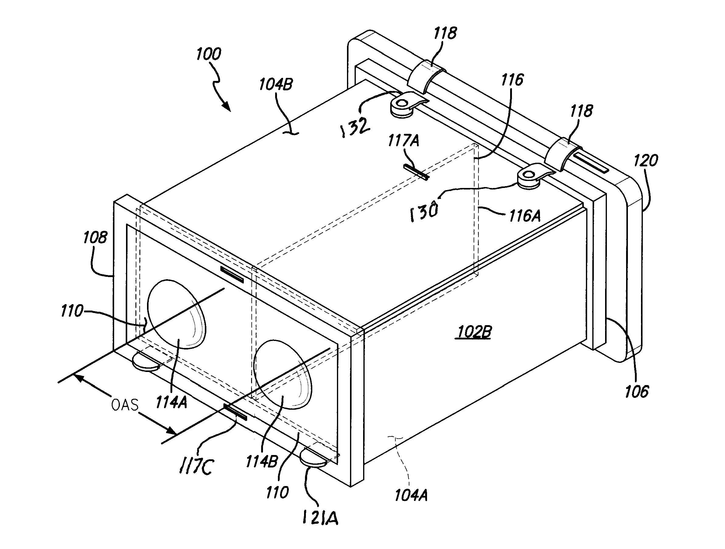 Eye level viewfinder and three dimensional virtual reality viewing device and method