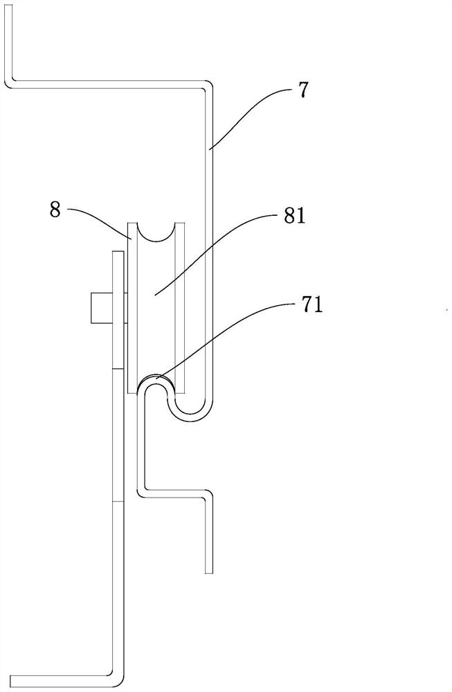 Elevator landing door structure for teaching