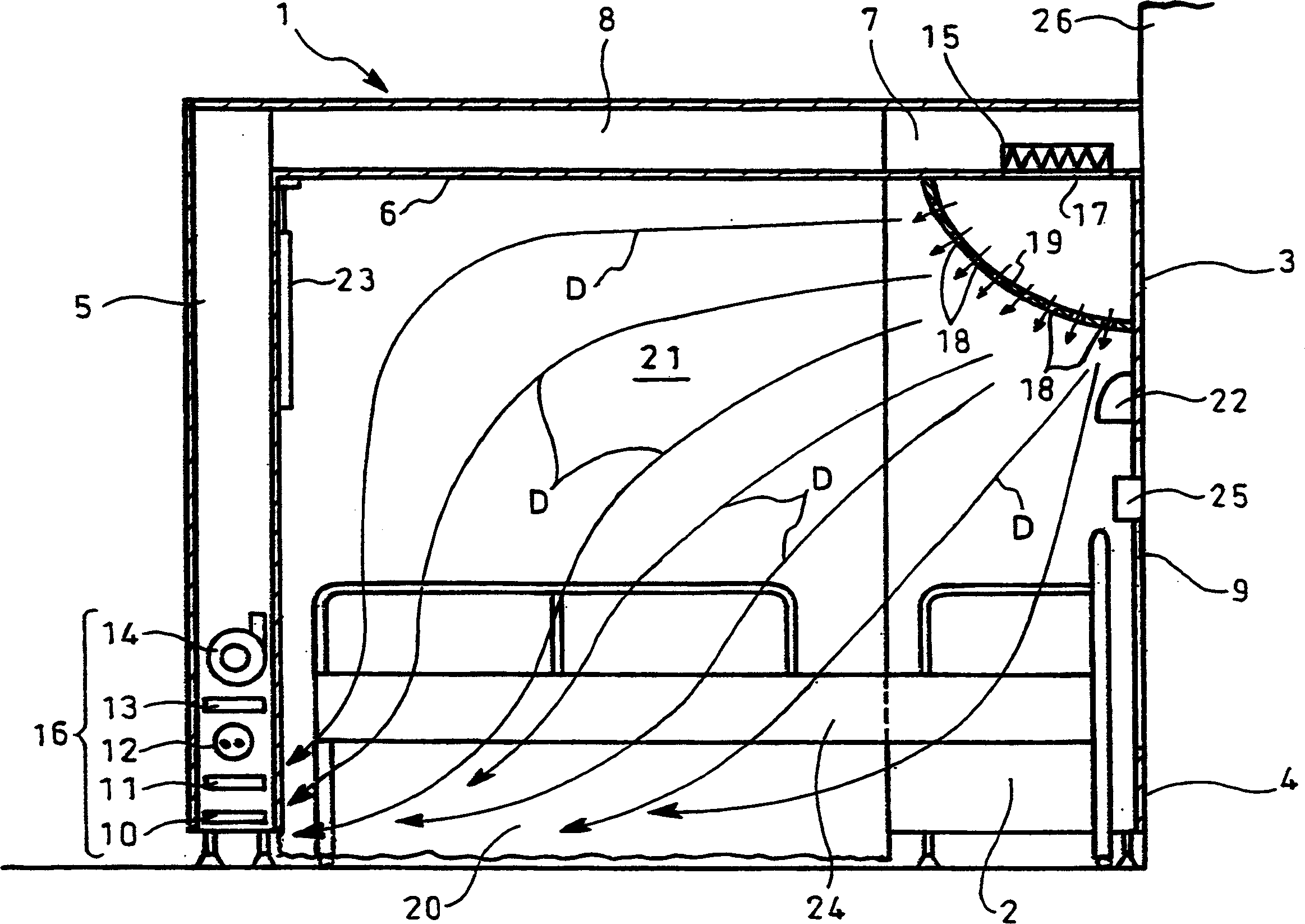 Desinfection chamber unit