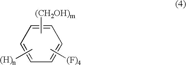 Process for producing tetrafluorobenzenemethanols