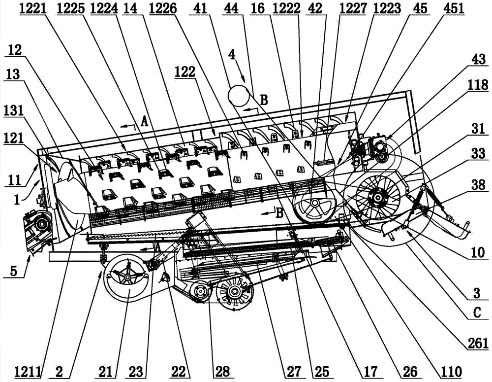 Threshing and cleaning device for longitudinal axial flow combine harvester