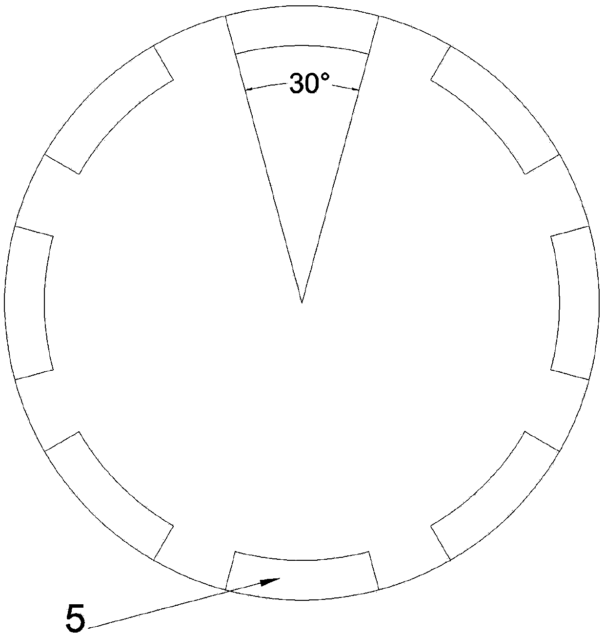 Desulphurization absorbing tower having flow-guiding bodies on tower wall