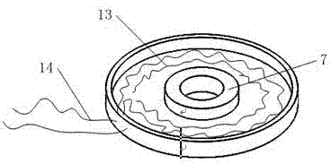 Viscose glue solidification apparatus of annular piezoelectric transducer