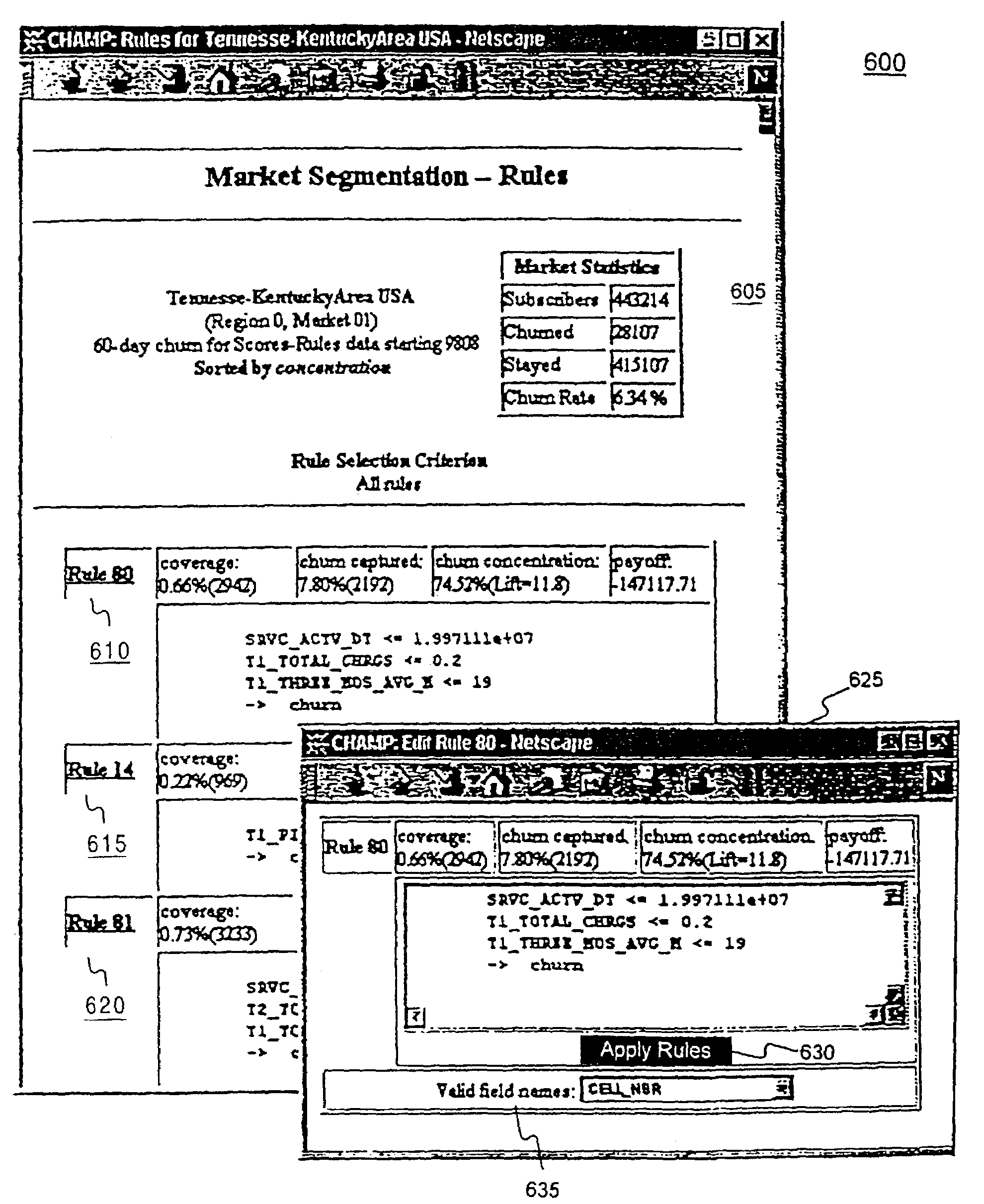 Computer-executable method for improving understanding of business data by interactive rule manipulation