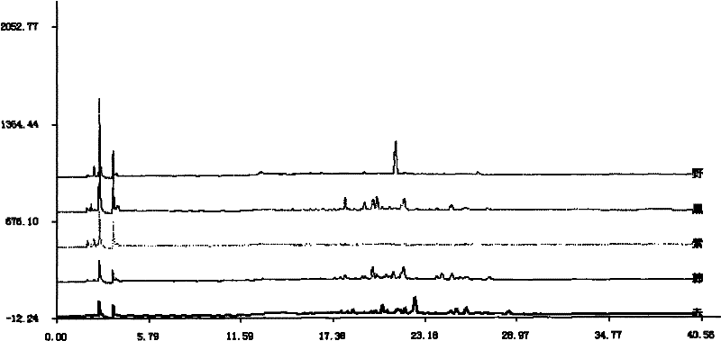 Method for identifying lucid ganoderma alkaloids substance finger-print