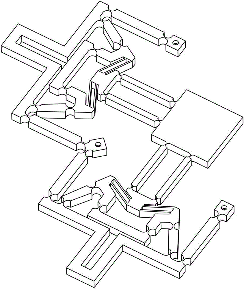 Two-degree-of-freedom flexible parallel mechanism for motion decoupling