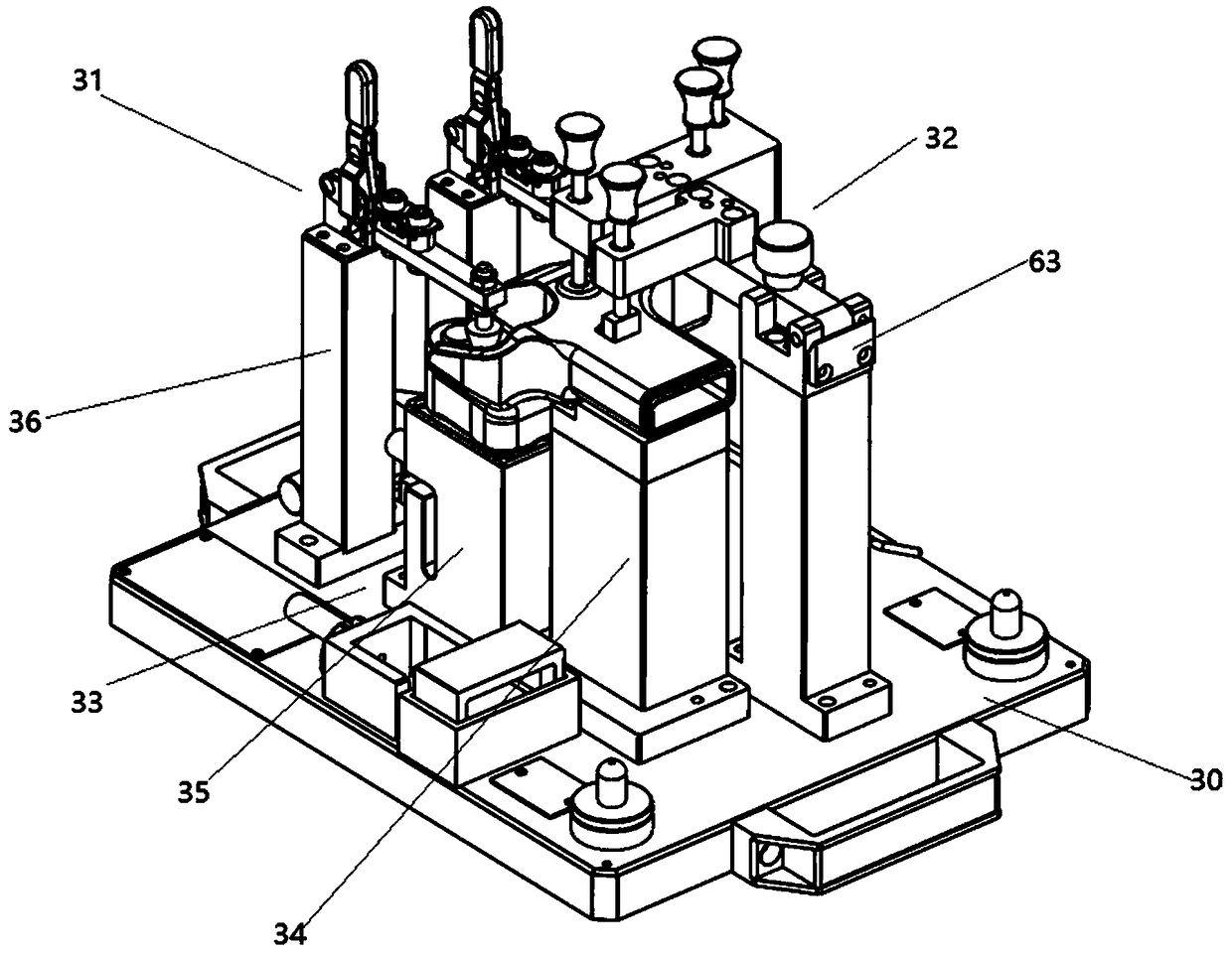 Device for detecting support arm of engine