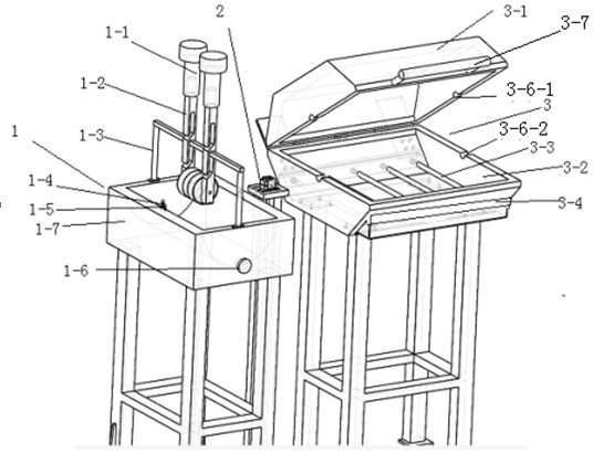 Device for coating external insulation of 1200 DEG C high-temperature-resistant cable and use method