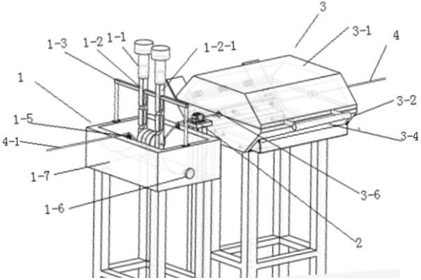 Device for coating external insulation of 1200 DEG C high-temperature-resistant cable and use method