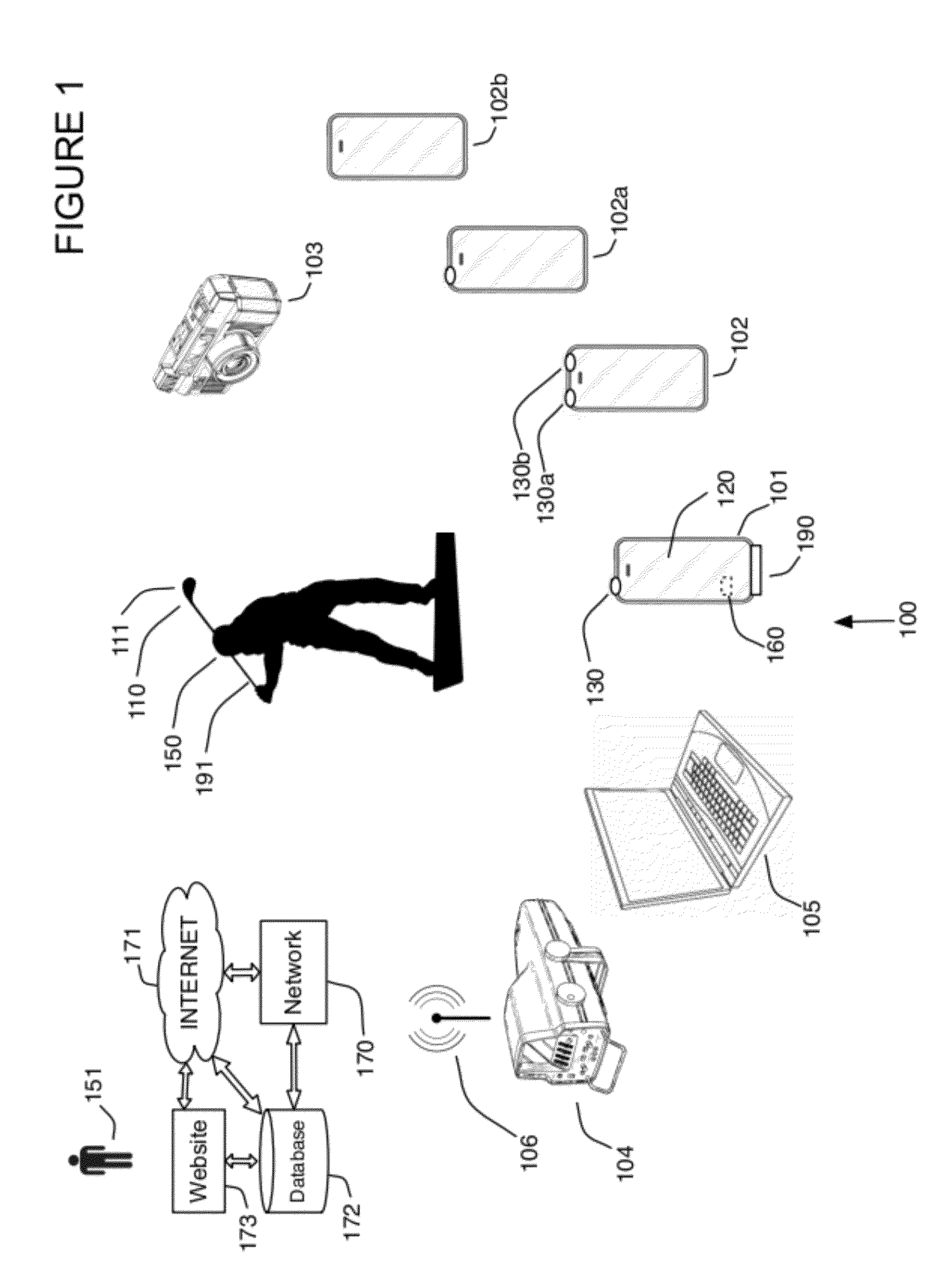 Portable wireless mobile device motion capture data mining system and method