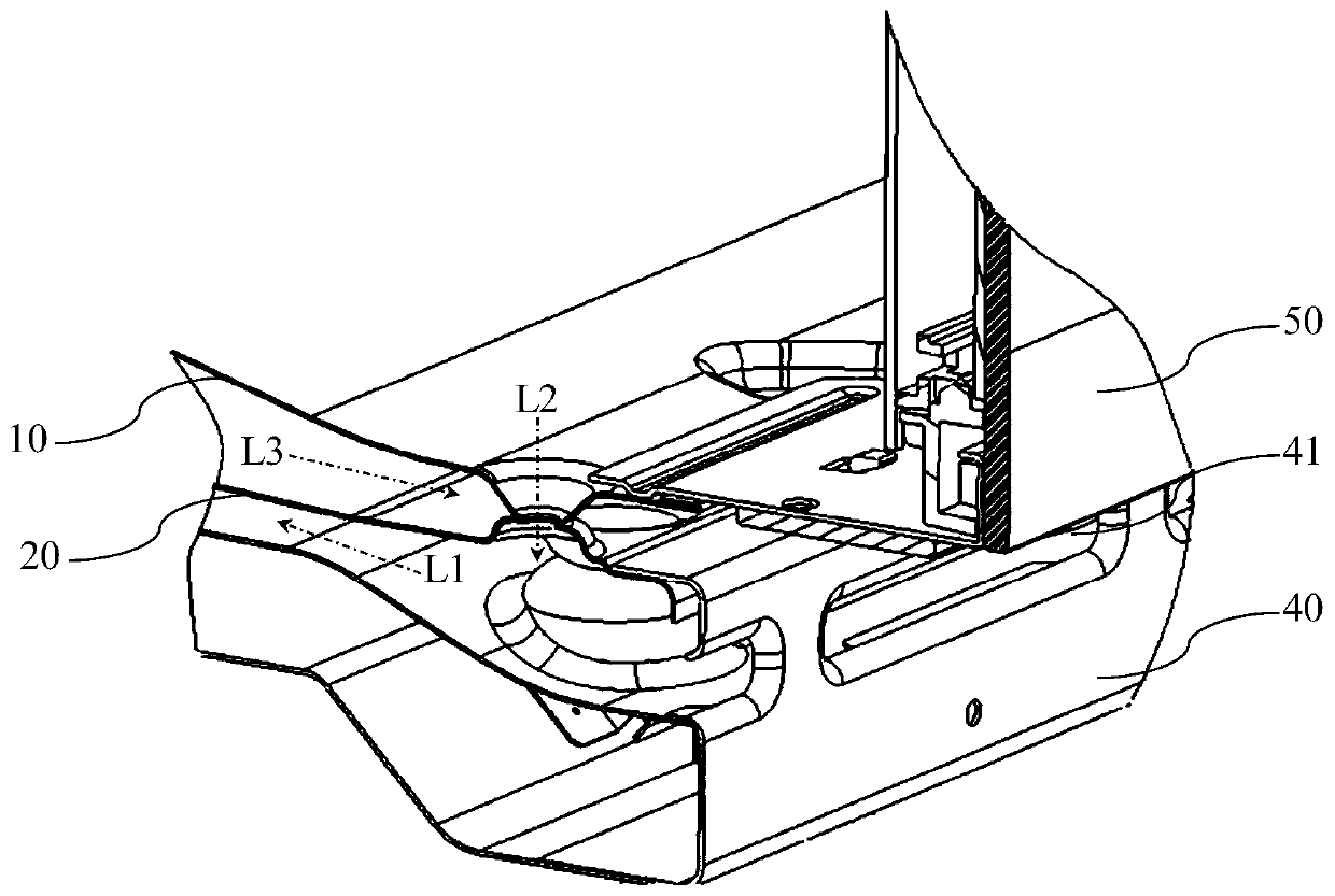 Air duct assembly and baking oven with same