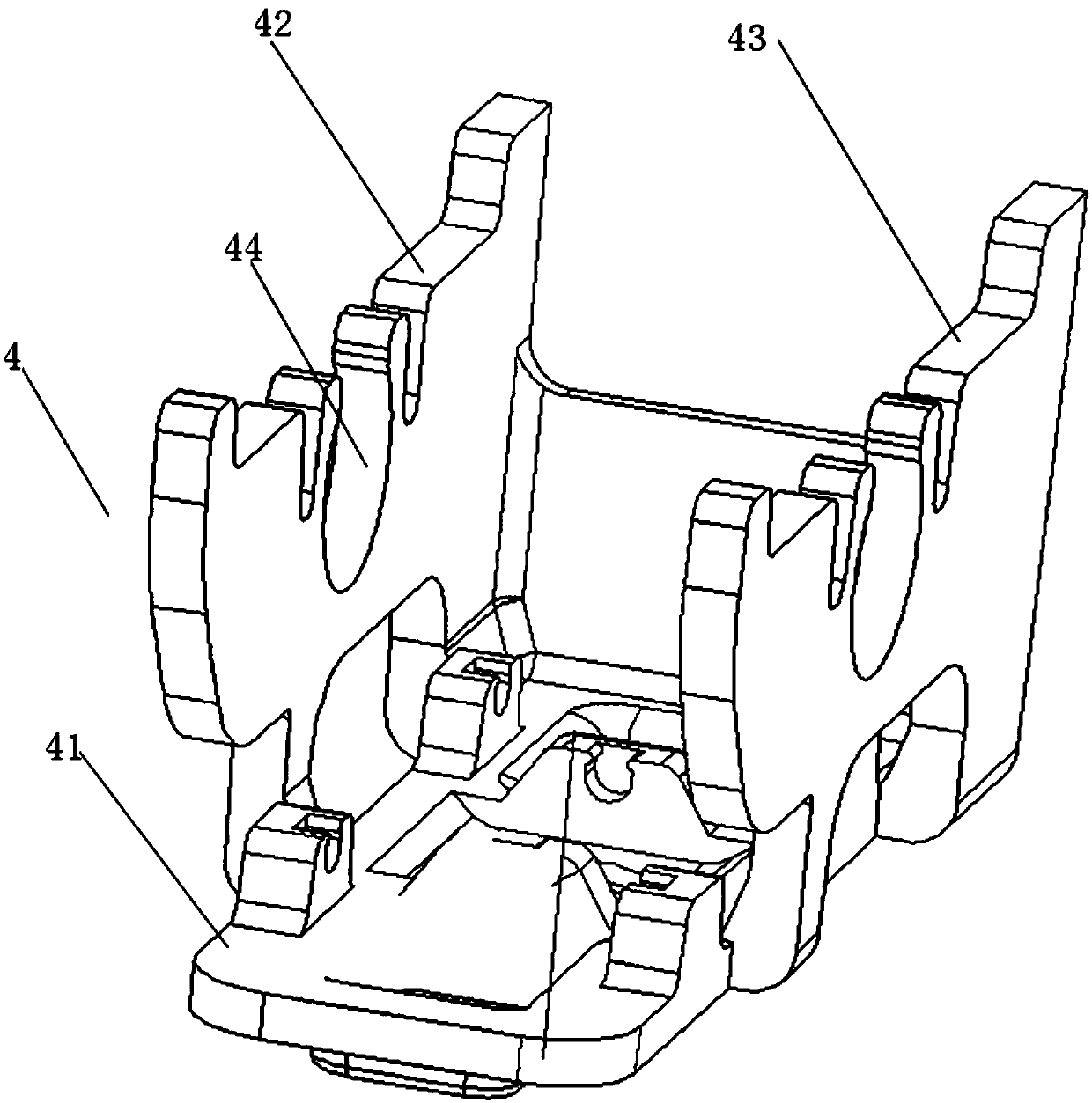 Ladder tape fixing device and curtain