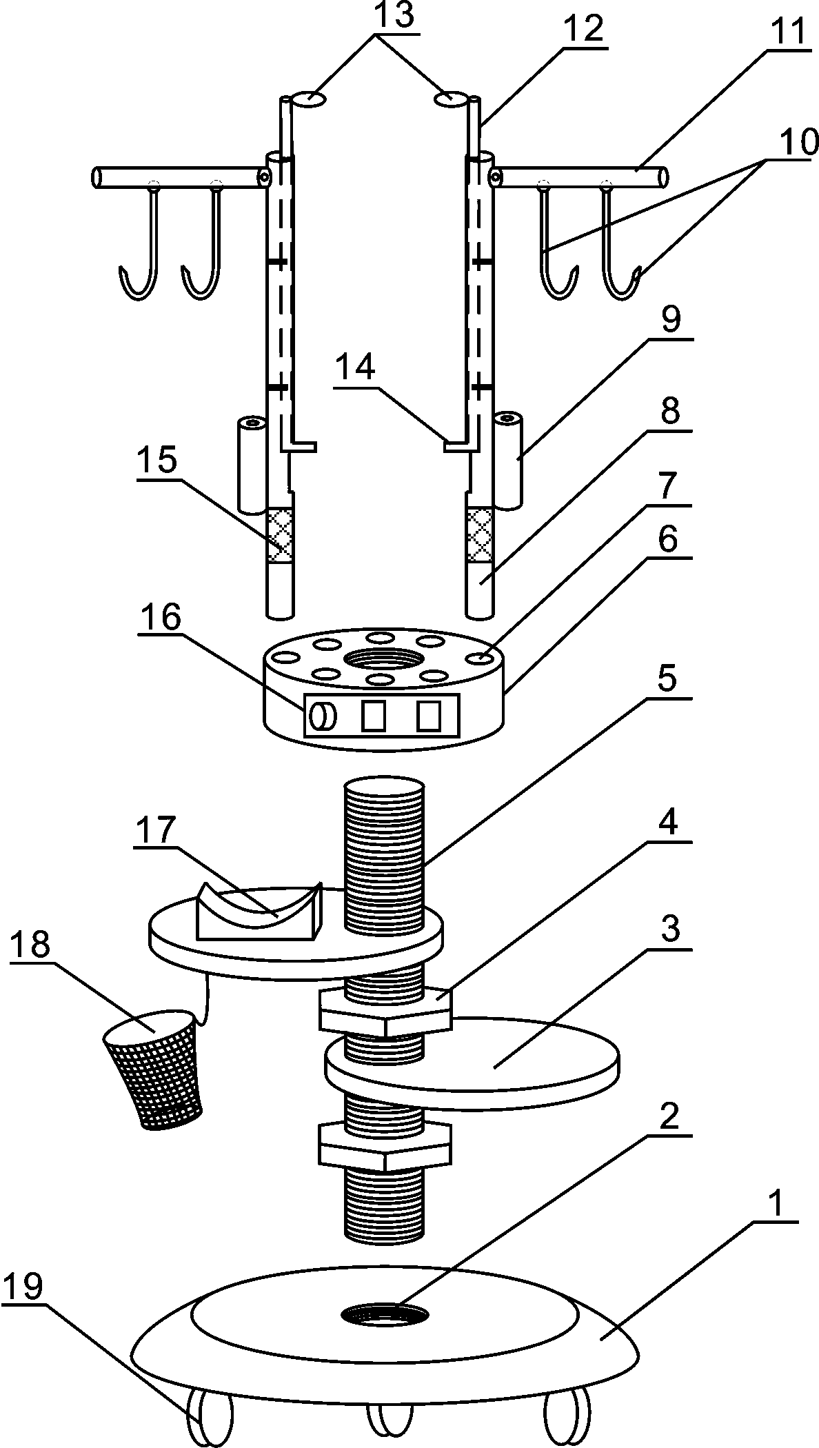 A multifunctional detachable transfusion stand