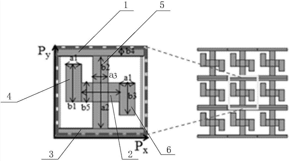 Single-layer gold nano-structure capable of realizing asymmetric transmission and preparation method thereof