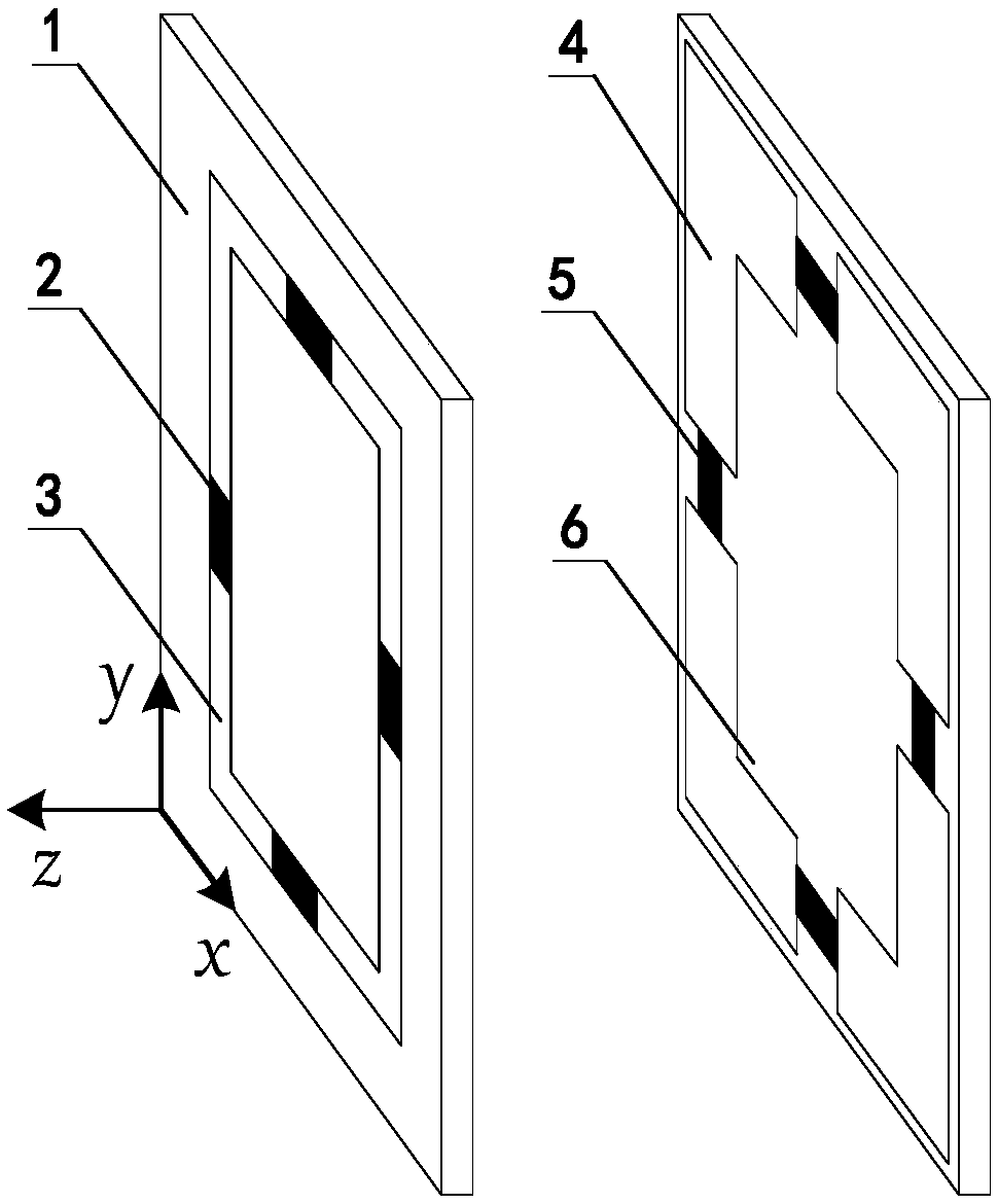 Double-layer cascaded dual-polarized broadband absorbing type frequency selective surface