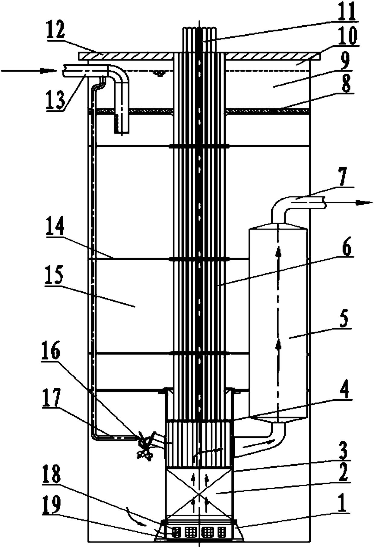 Swimming pool type regional low-temperature heat supply reactor