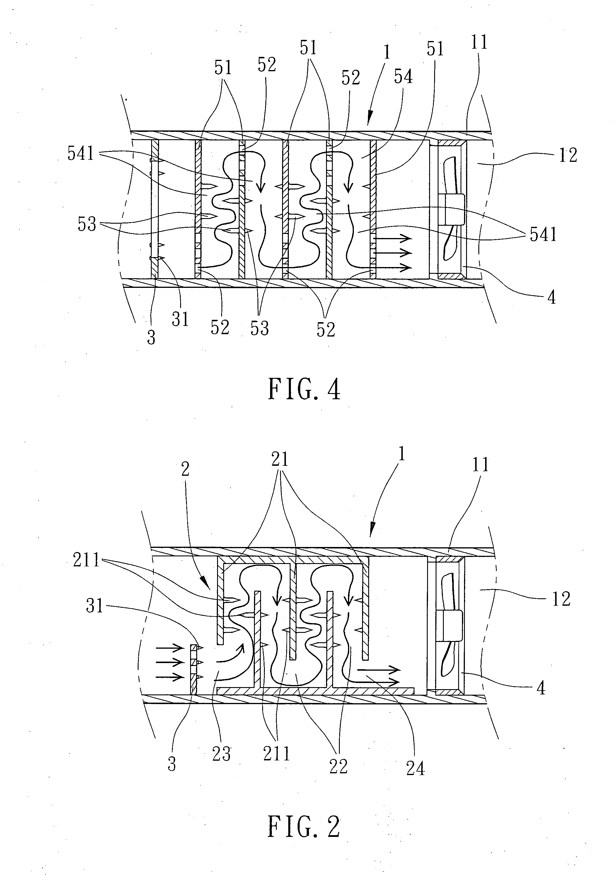 High-performance labyrinth type air treatment apparatus