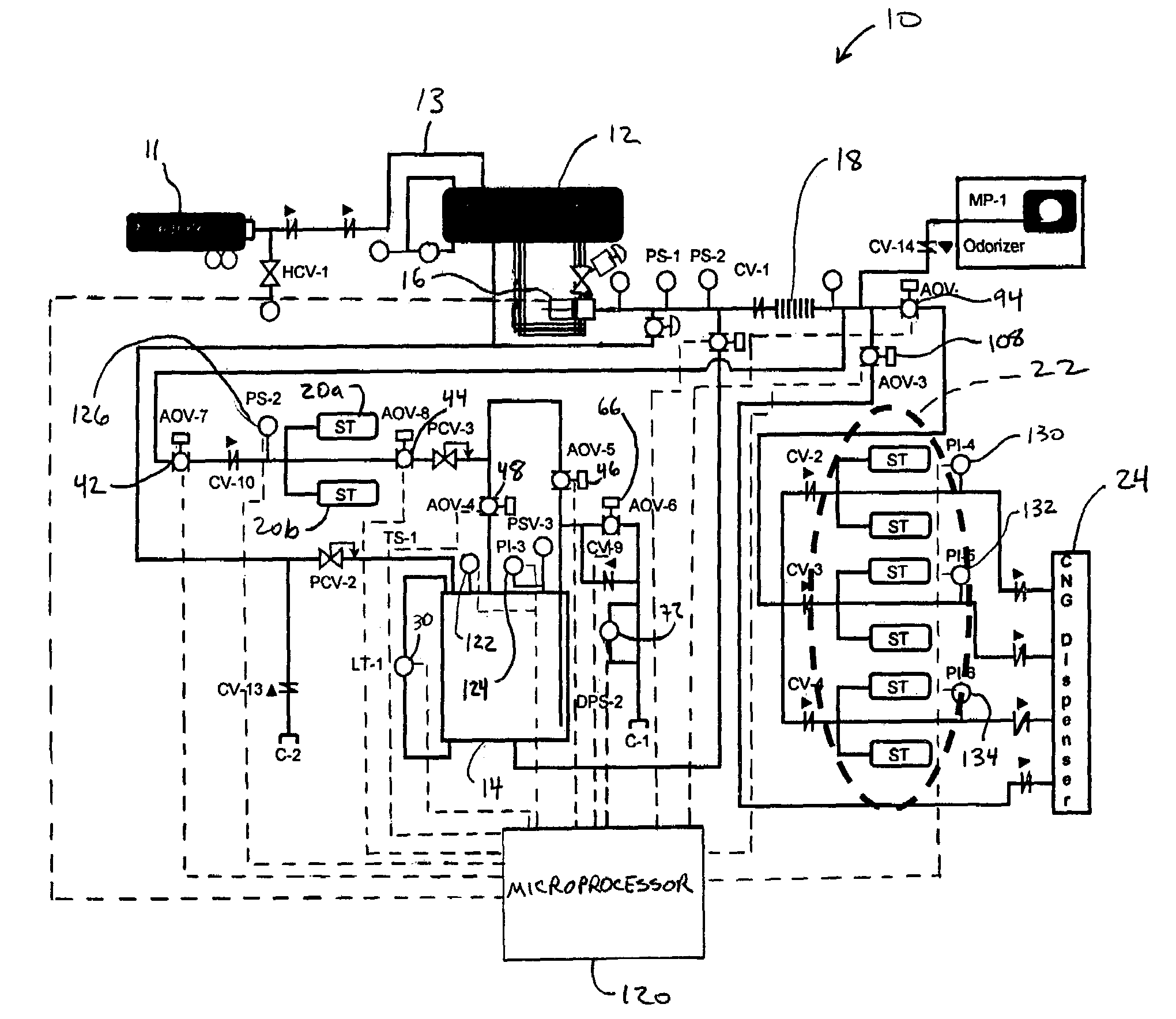 Liquid and compressed natural gas dispensing system