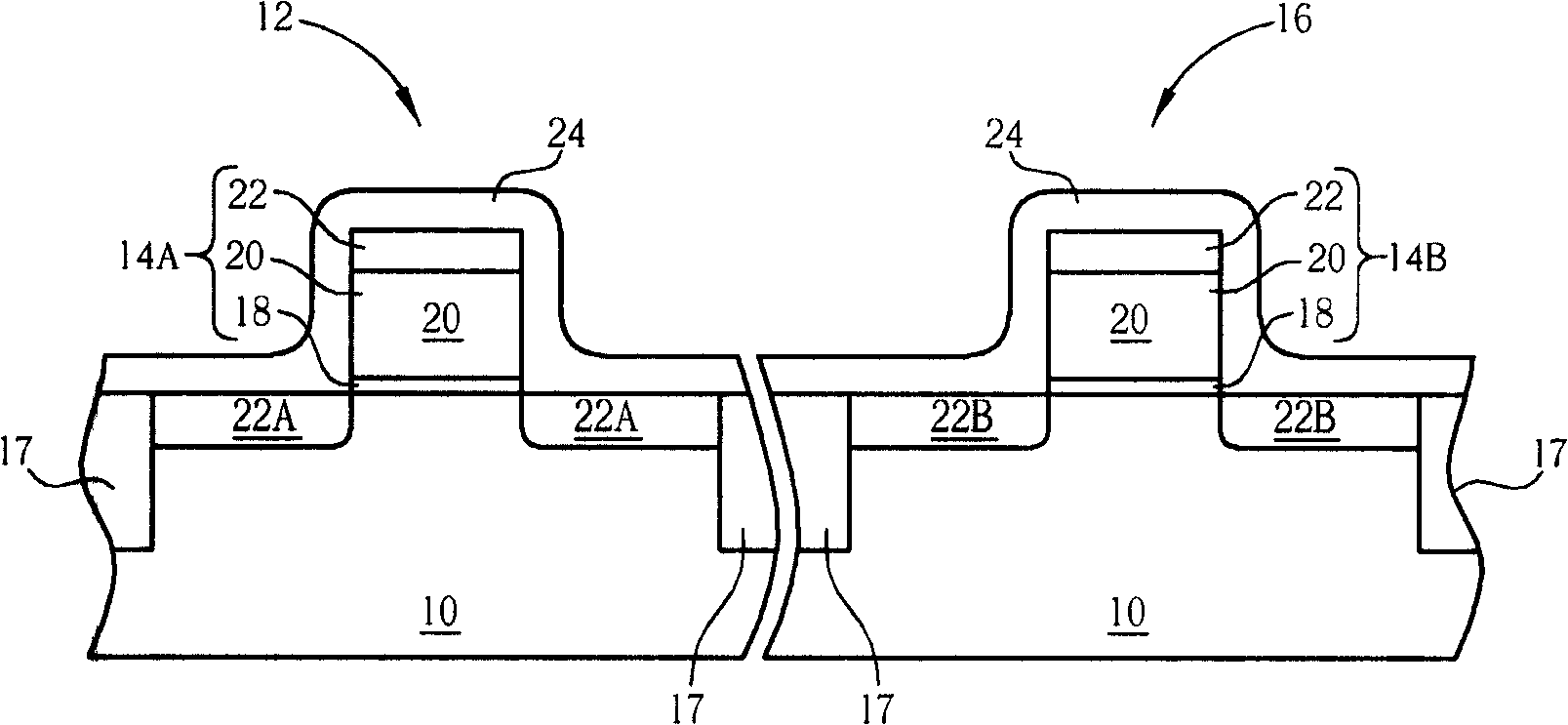 Method for making strain silicon CMOS transistor