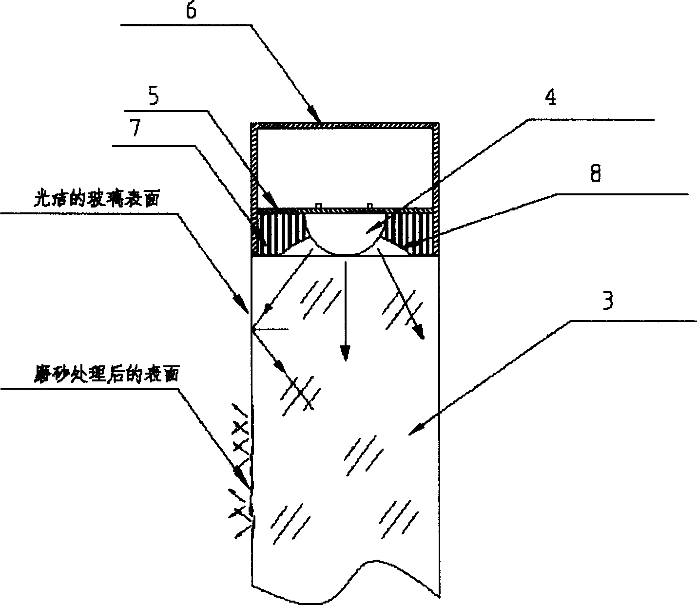 Lighting LED device for escalator or moving side-walk railing protective wall plate