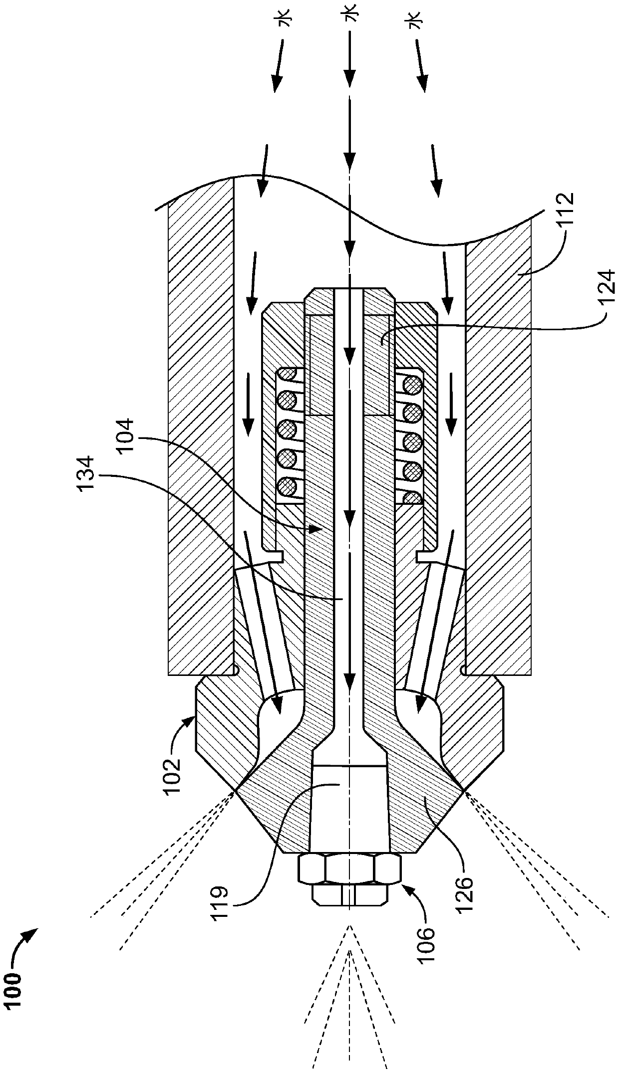 Multi-cone, multi-stage spray nozzle