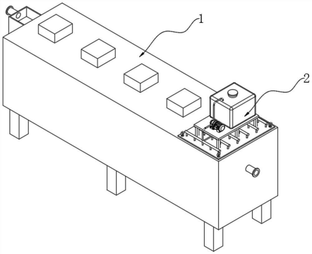 Efficient purification treatment system for nuclear medical facility sewage