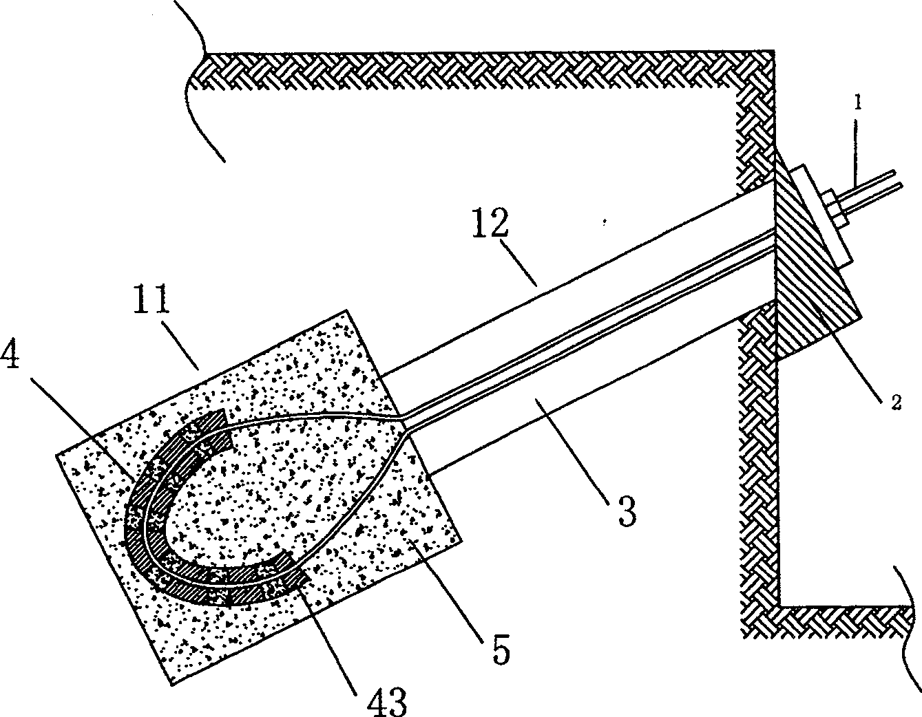 Rotating anchor rod of a rod and construction method thereof