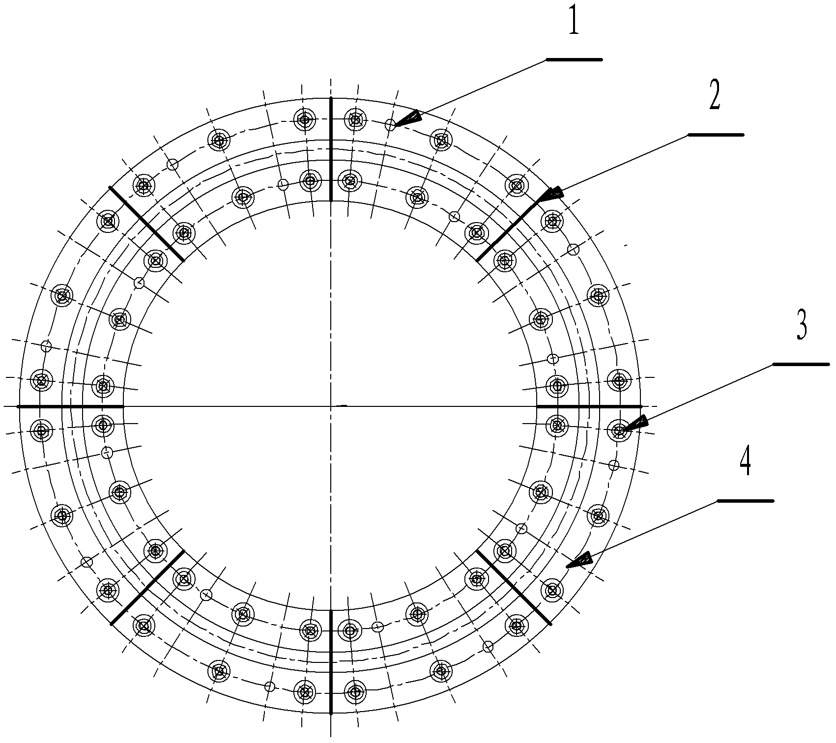 Thrust ball bearing for vertical lathe workbench