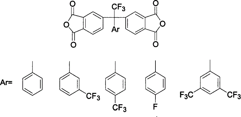 Fluoro-aromatic organic tetracarboxylic dianhydride and its preparation method and use