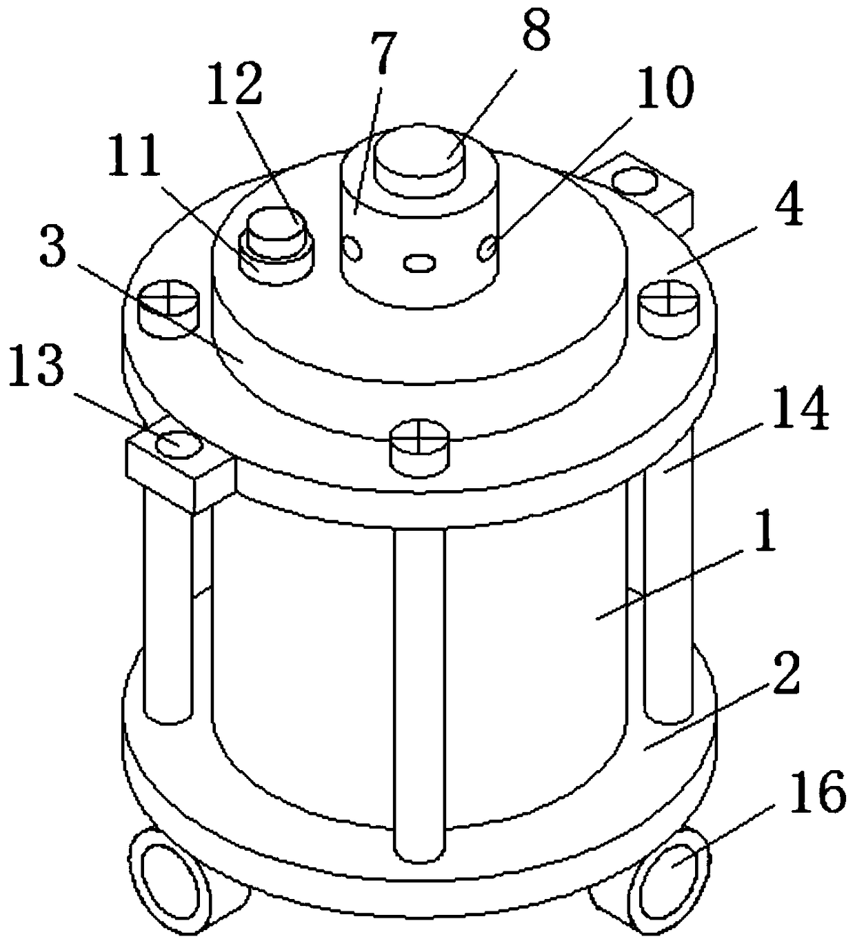 Portable sealing pot for chemical raw material storage