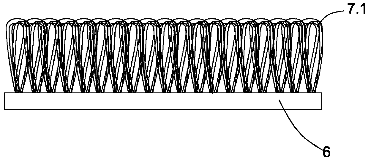 Elastic coiled material lawn