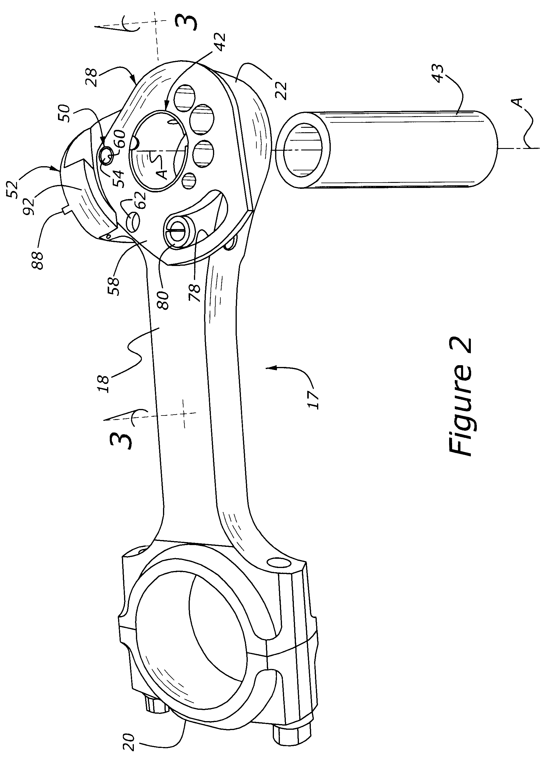 Variable compression ratio engine with dedicated bumper